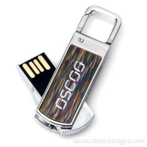 pure metal usb flash drive, swivel style, silver and golden color